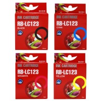 Blekkpatroner RB-LC123X (BKCMY) erstatter Brother LC123BKCMY